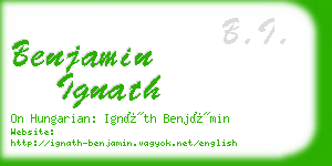 benjamin ignath business card